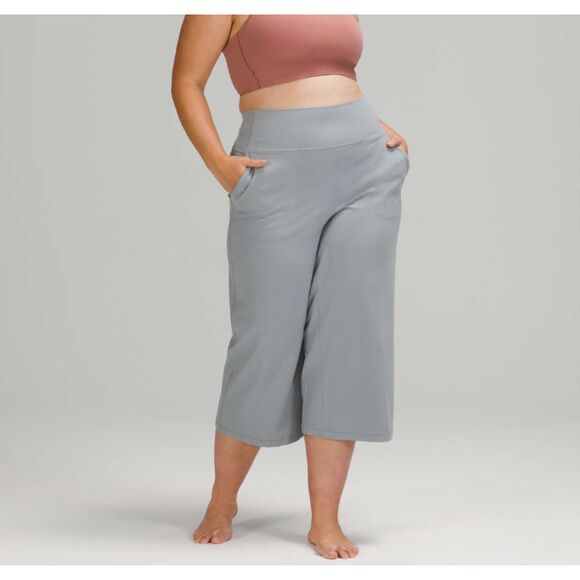 Women Lululemon Align Wide Leg Super-High-Rise Crop *23" Rhino Grey Size 20 - Picture 1 of 8